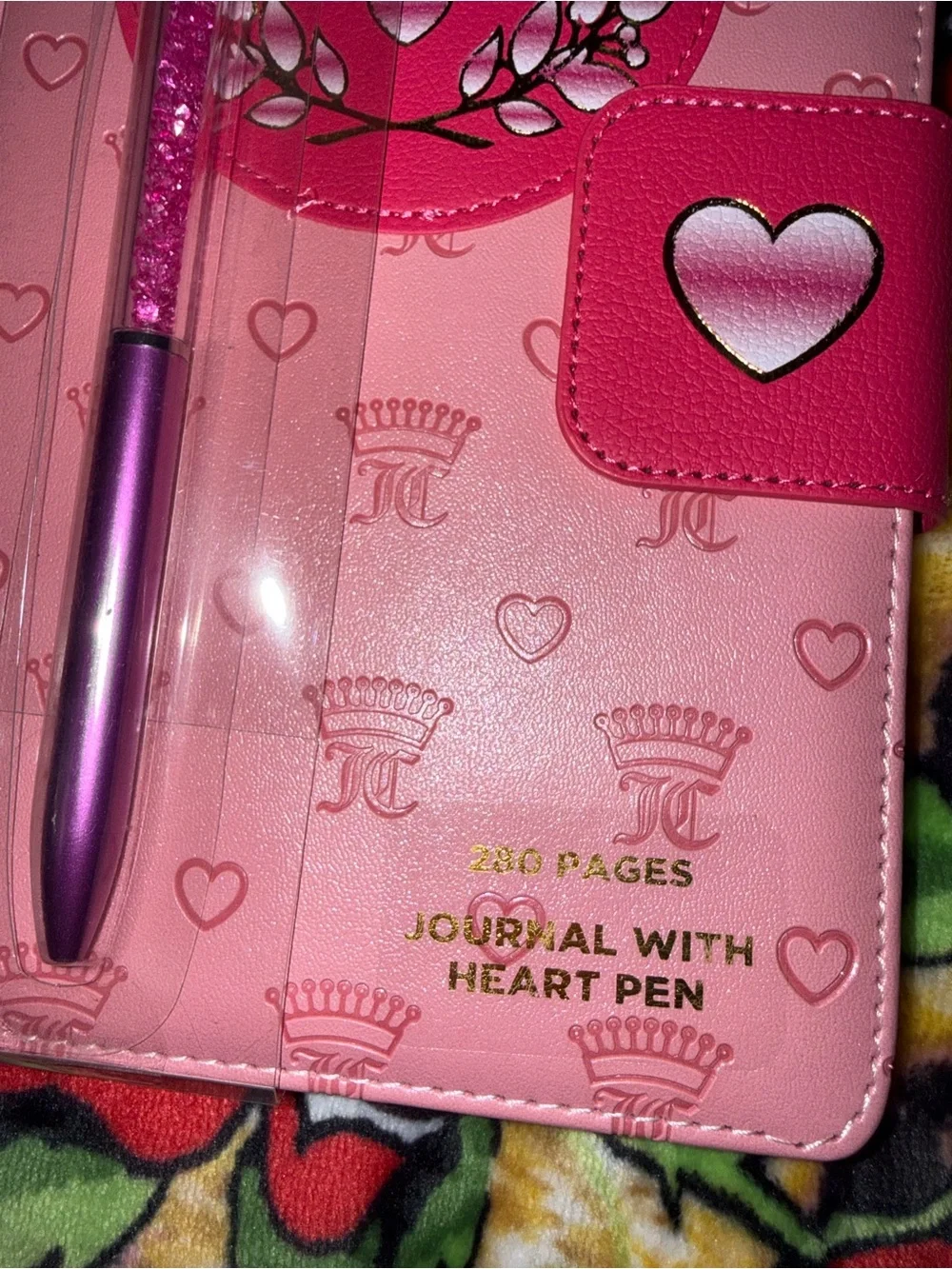 Juicy Couture Pink Heart Journal with Glitter Heart Pen